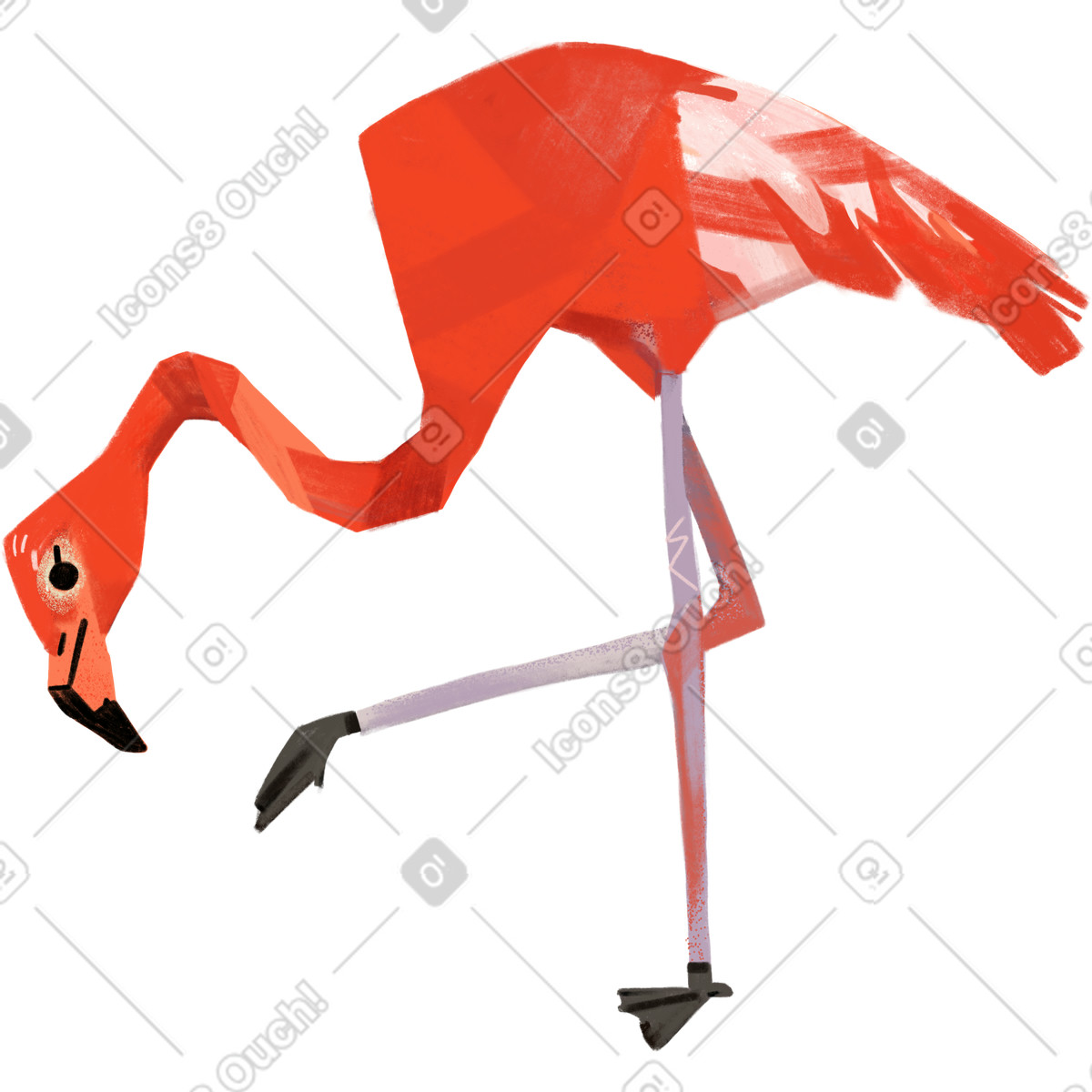 Ilustração de Flamingos em no estilo Fabulous para baixar em PNG, SVG