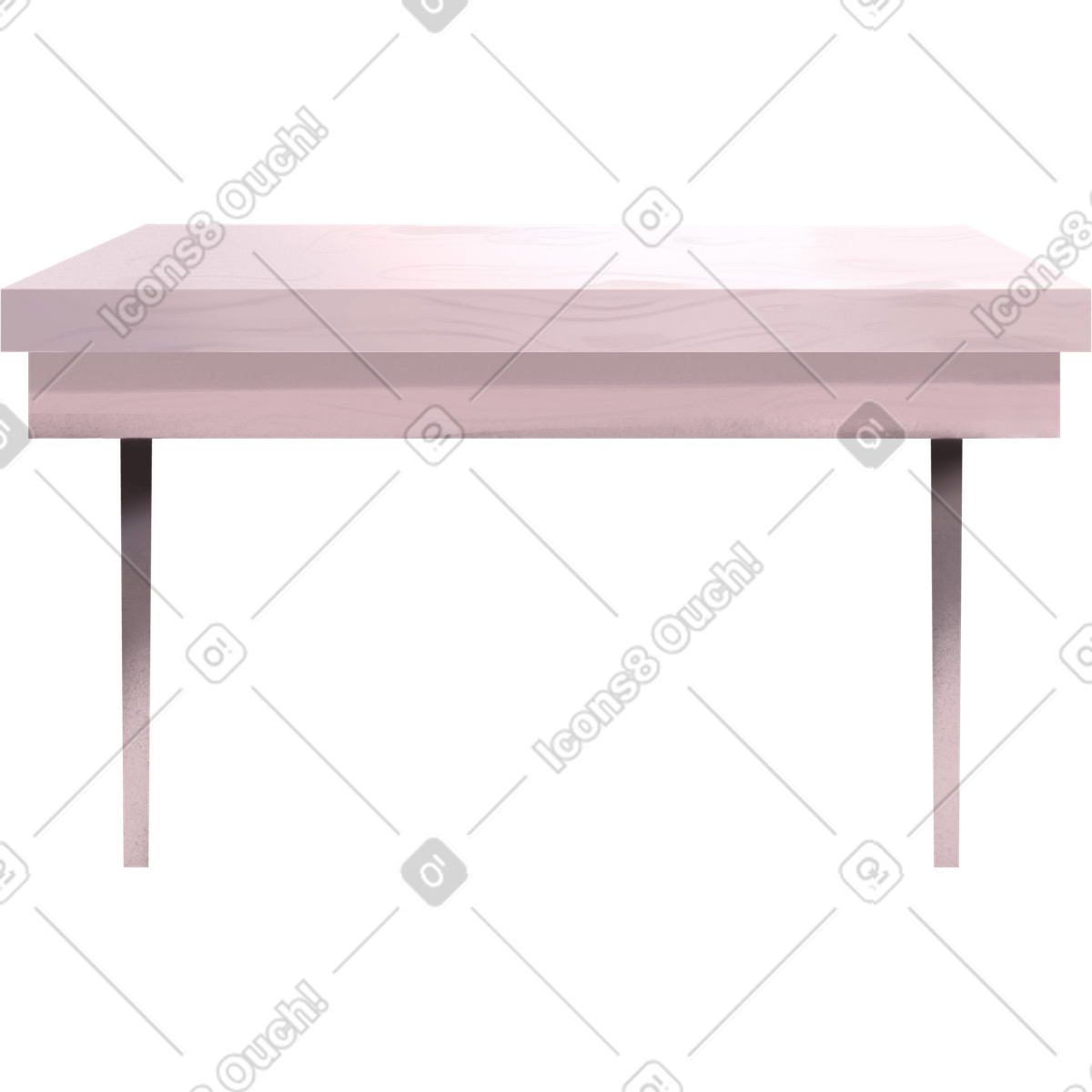 下载 Demure 风格的 White wooden table 插画，支持 PNG、SVG 格式
