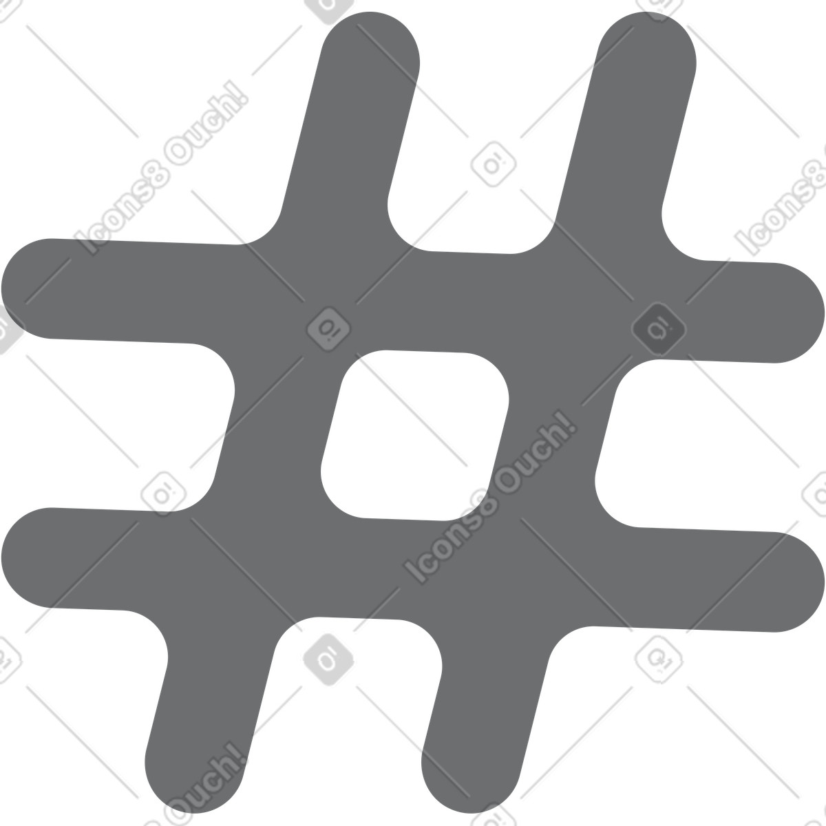 Ilustración Signo de cuadrícula en estilo Incut a descargar en PNG y SVG