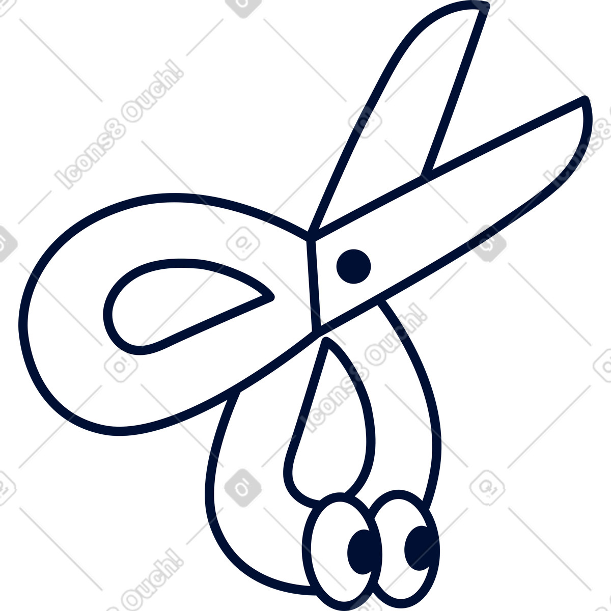 Scissors illustration in Blink style download in PNG, SVG
