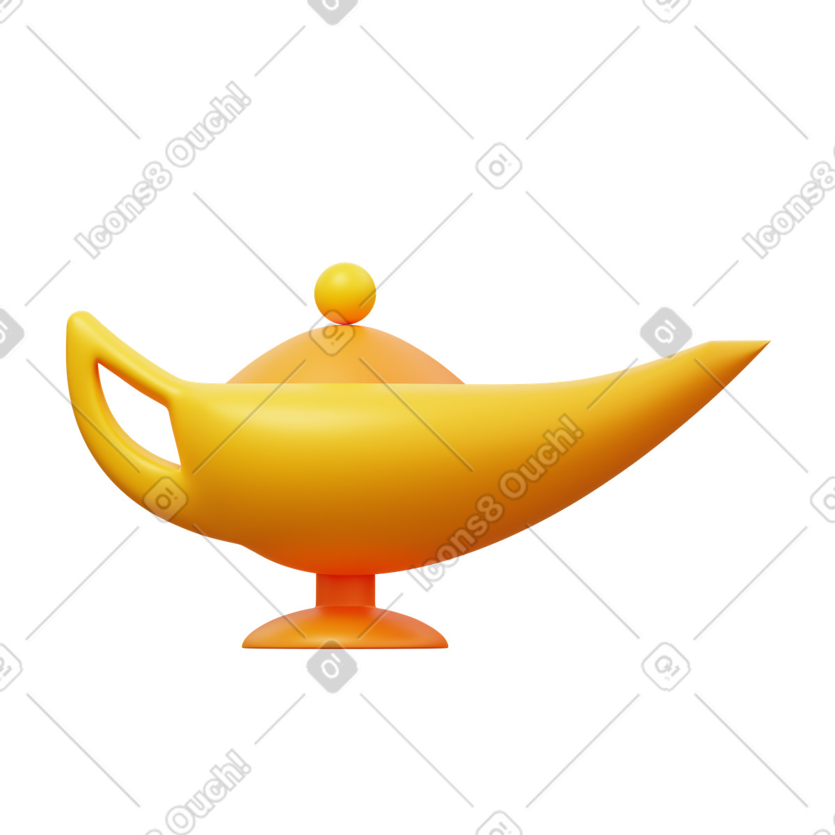 Illustration Lampe magique dans le style 3D Fluency à télécharger aux formats PNG, SVG