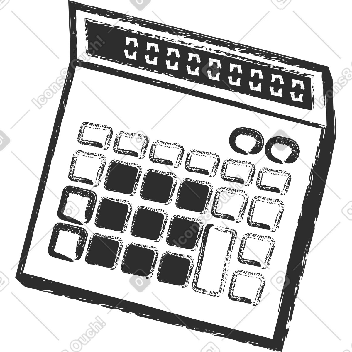 Taschenrechner-Illustration im Graphite-Stil als Download in PNG, SVG