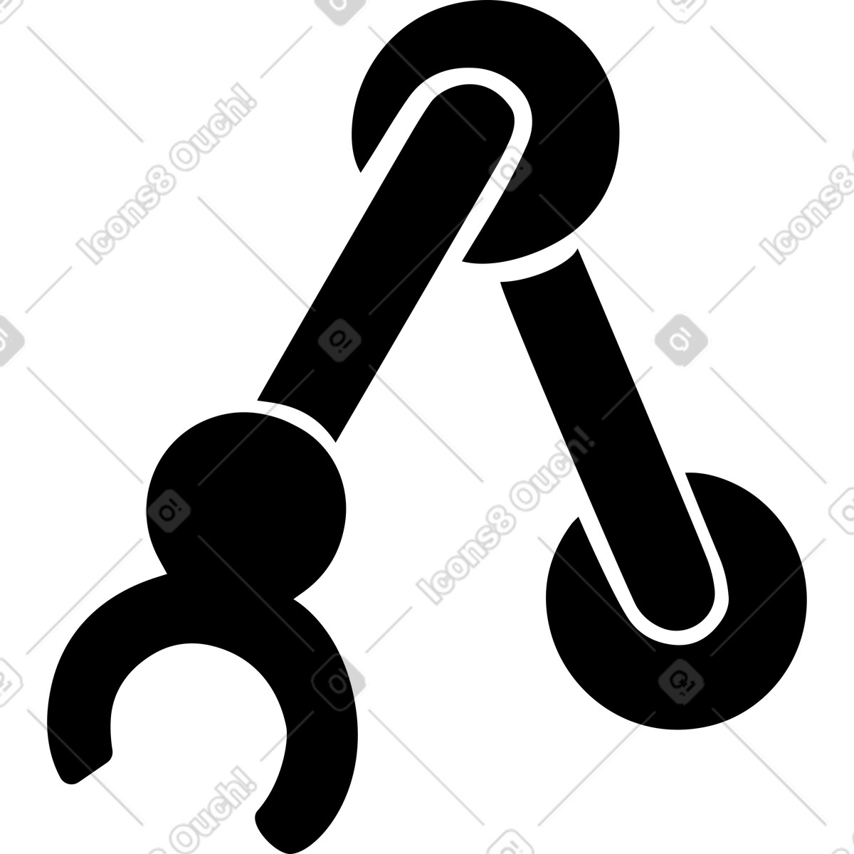 Ilustración Manipulador robótico en estilo Journal a descargar en PNG y SVG