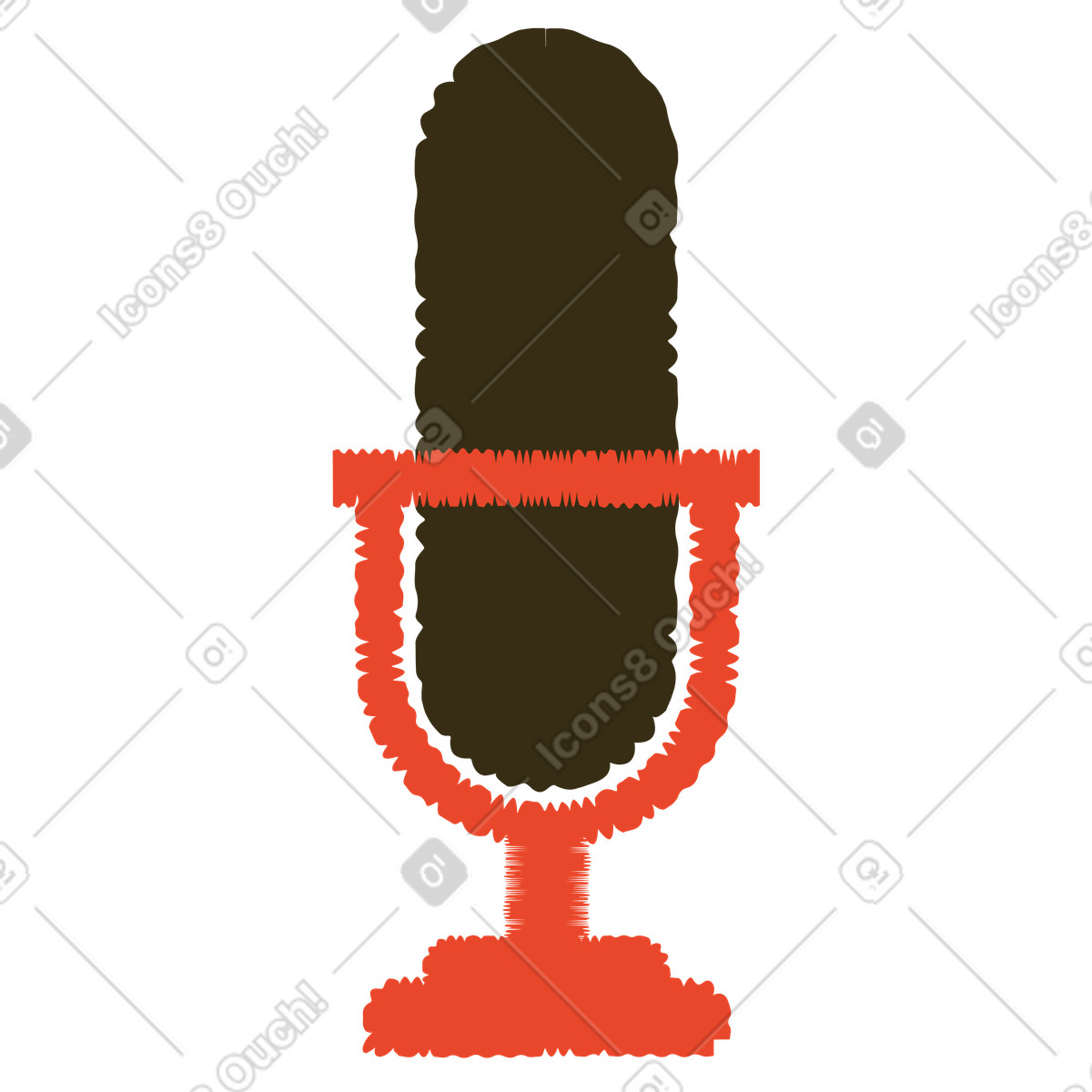 下载 Bermuda 风格的 麦克风 插画，支持 PNG、SVG 格式