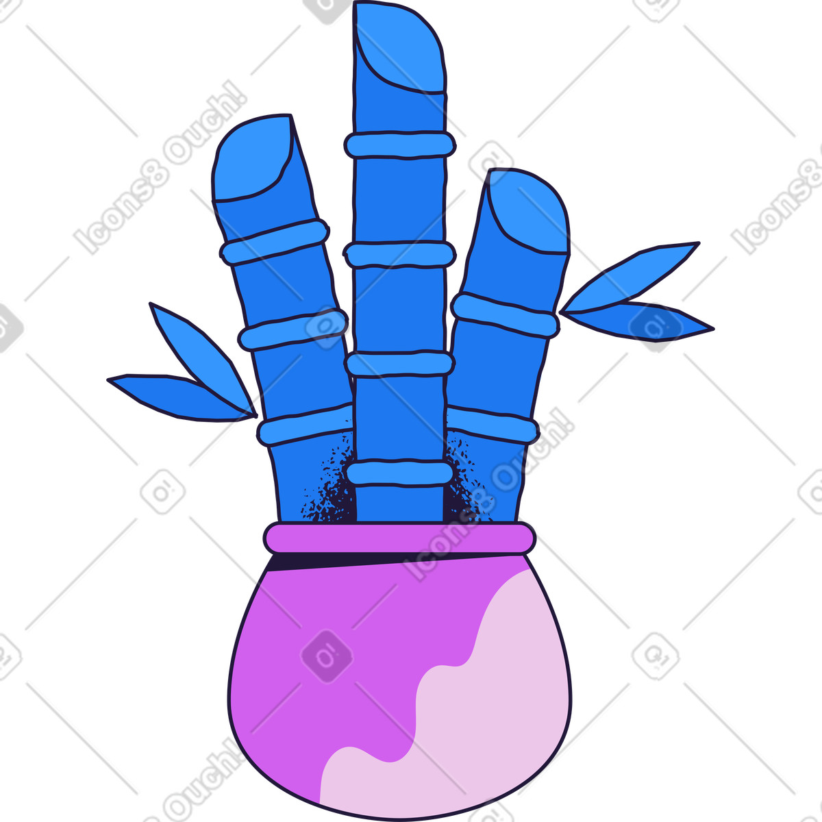 Ilustração de Bambu da sorte em no estilo Conifer para baixar em PNG, SVG