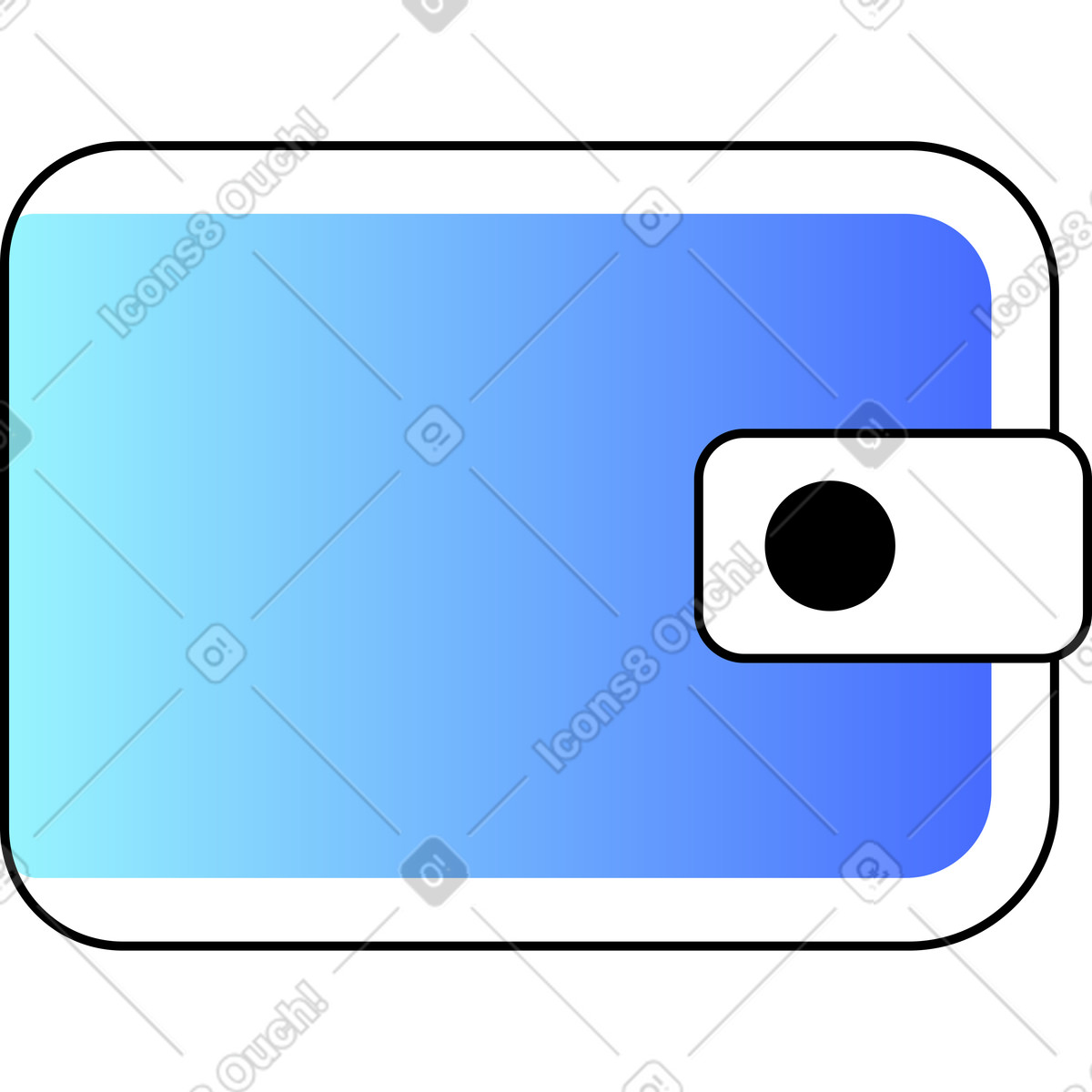Ilustración Billetera en estilo Azure a descargar en PNG y SVG