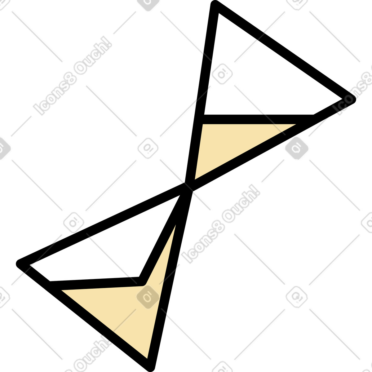 Notes 스타일의 모래 시계 일러스트레이션 PNG, SVG 다운로드