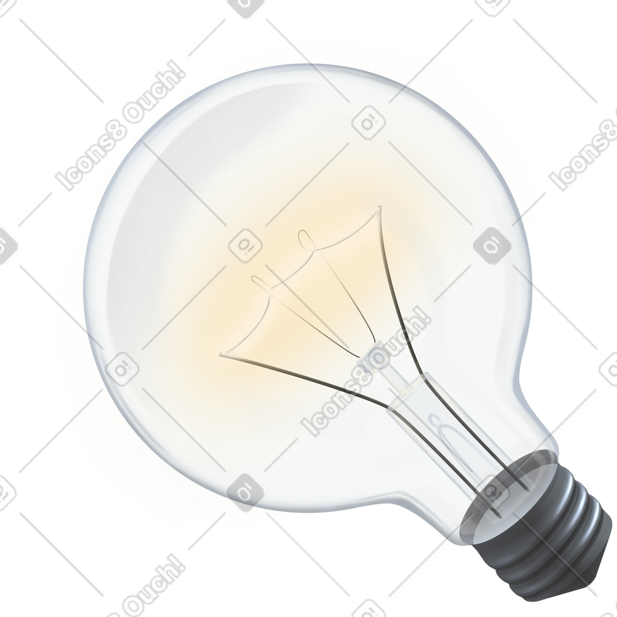 Props 스타일의 Light bulb 일러스트레이션 PNG, SVG 다운로드