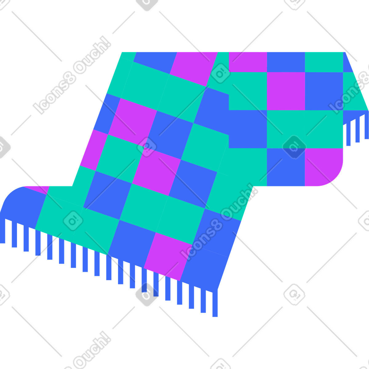 Иллюстрация Клетчатое одеяло в стиле Basic — скачать в форматах PNG, SVG