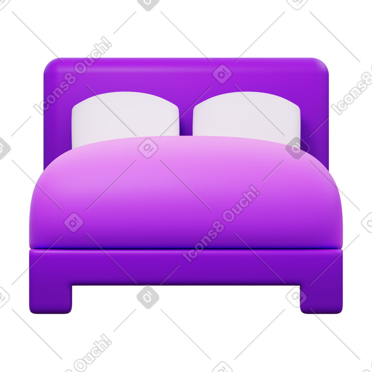 Ilustração de Bed em no estilo 3D Fluency para baixar em PNG, SVG