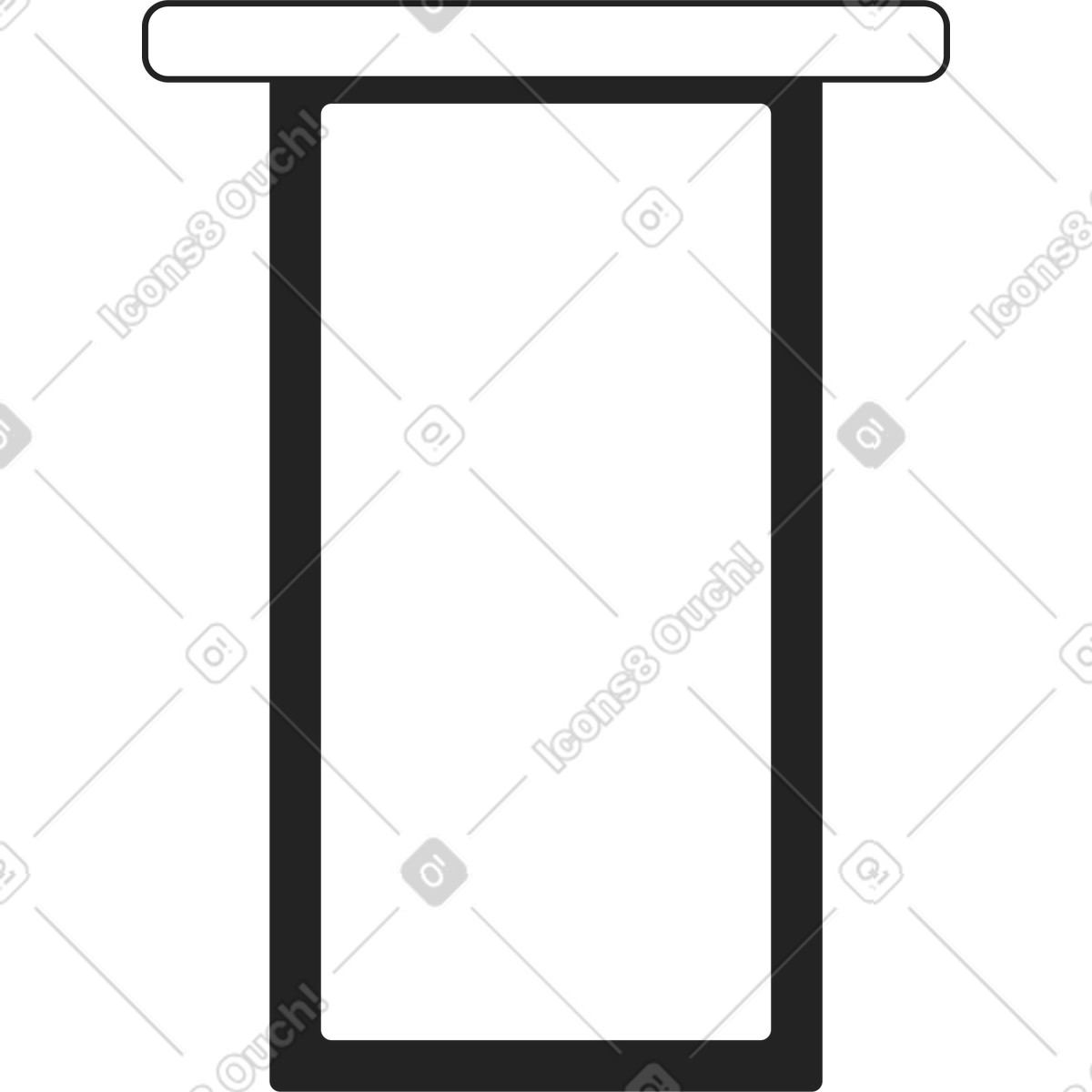 High table illustration in Sammy Line style download in PNG, SVG