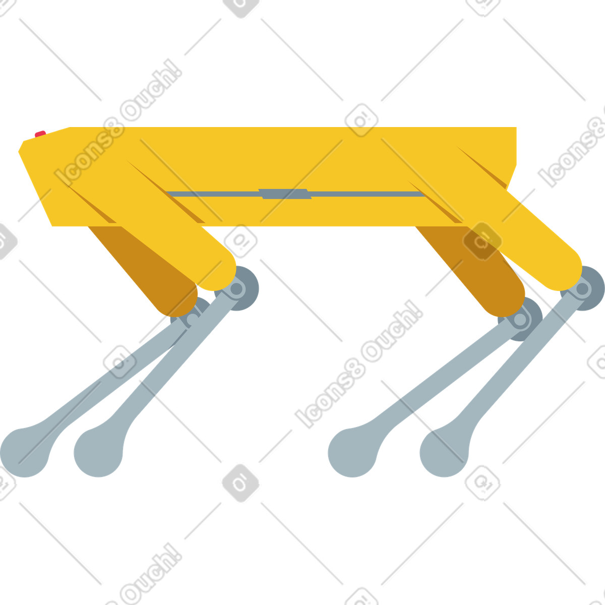 Ilustración Perro robot en estilo Catchy a descargar en PNG y SVG