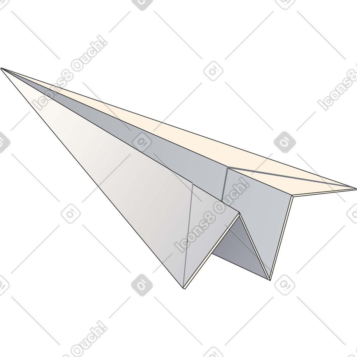Kit スタイルの 紙飛行機 のイラストをPNG、SVG形式でダウンロード