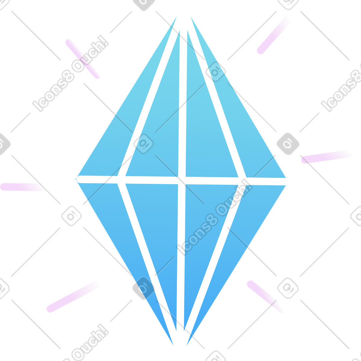 Crystal, cryptocurrency illustration in PNG, SVG