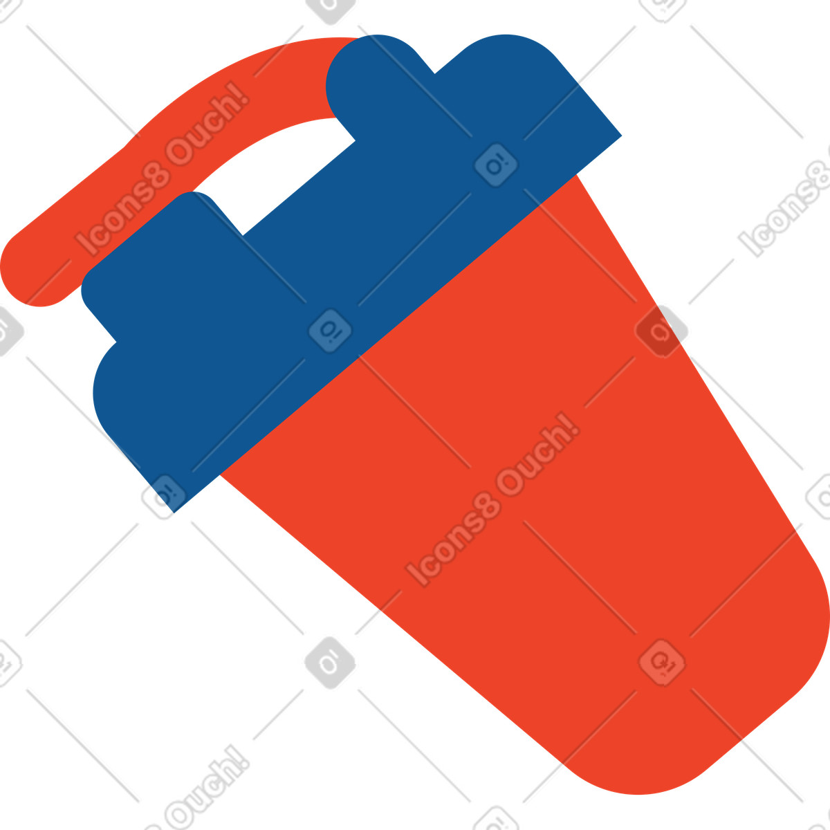 Protein shaker illustration in Polar style download in PNG, SVG