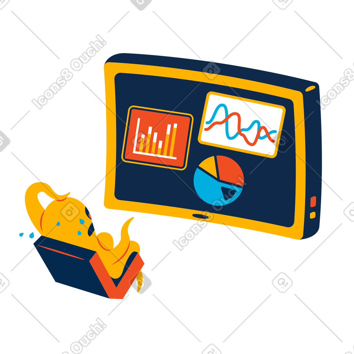 Statistiche spaventose illustration in PNG, SVG
