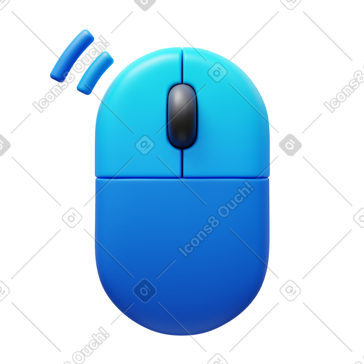 Left click illustration in 3D Fluency style download in PNG, SVG