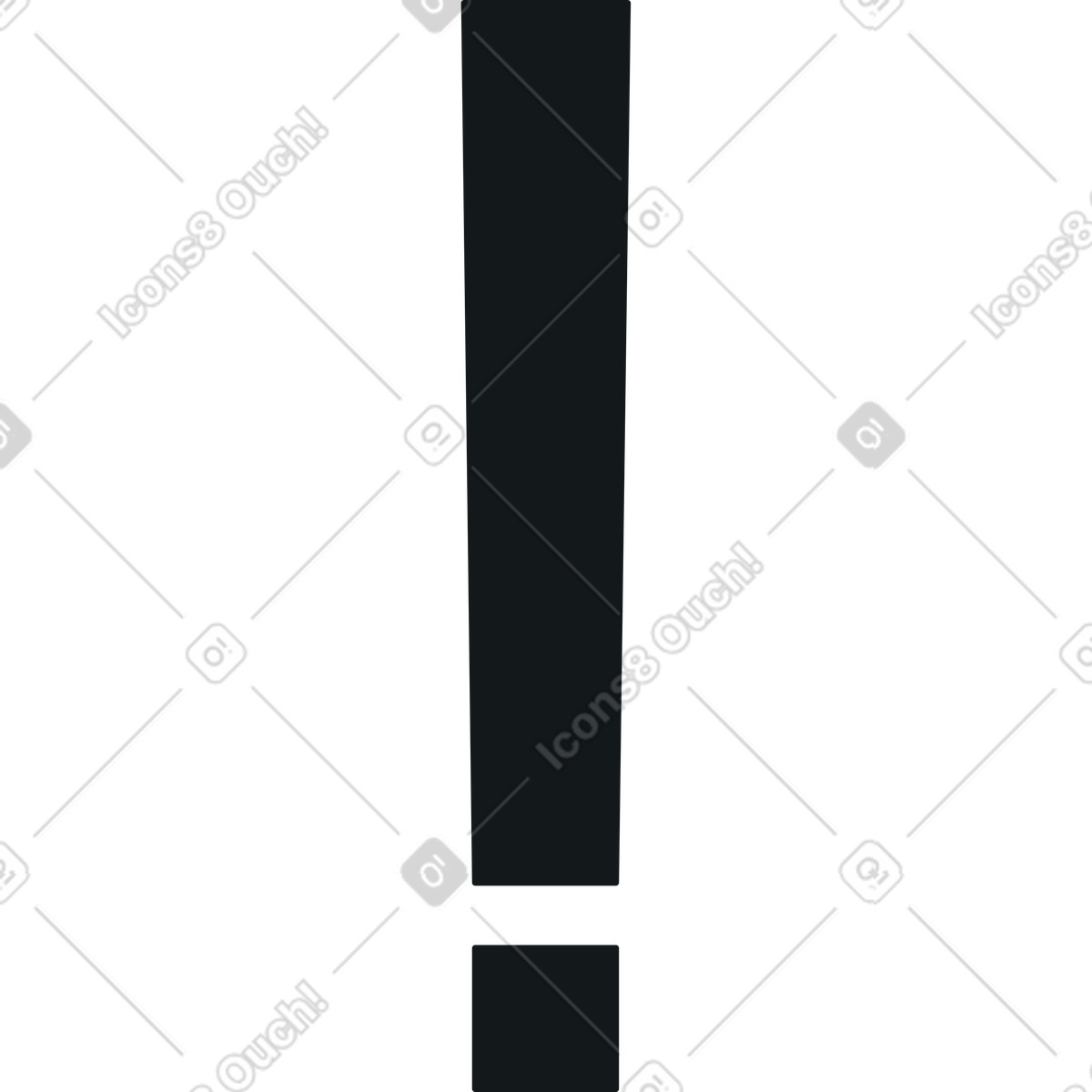 Ausrufezeichen-Illustration im Midnight-Stil als Download in PNG, SVG