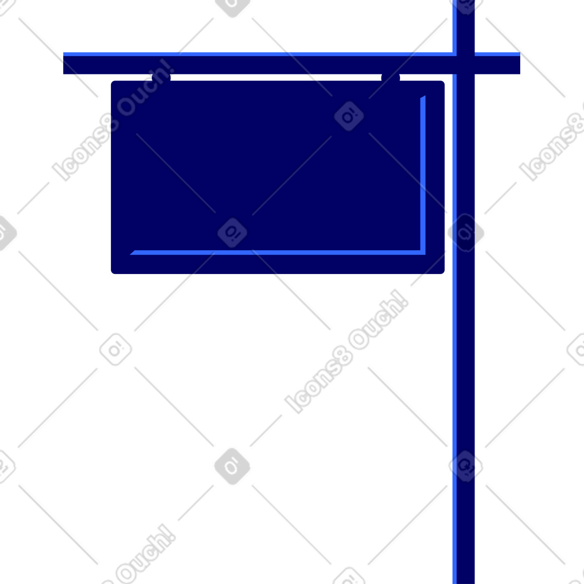 Ilustración Cartel de la calle en estilo Lounge a descargar en PNG y SVG