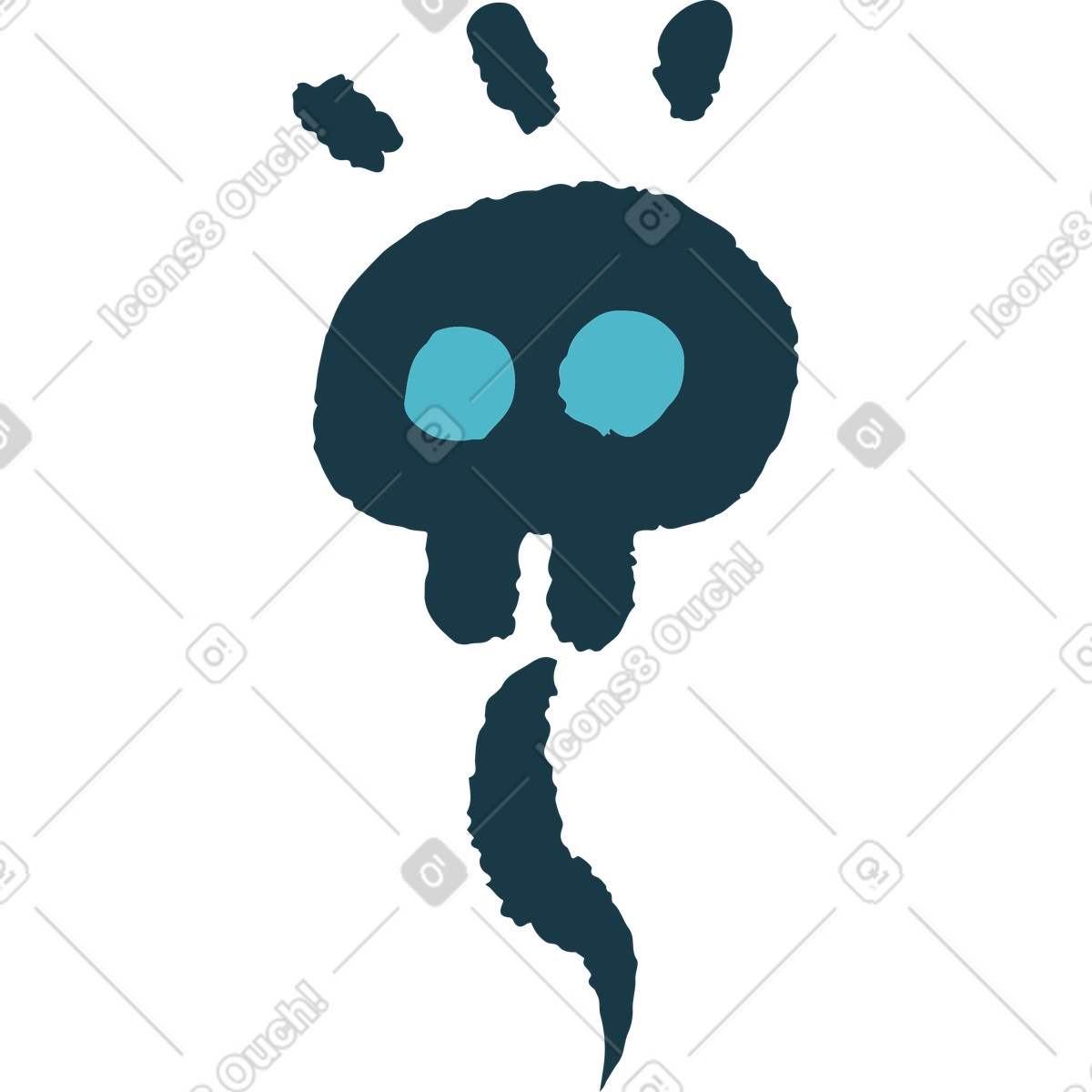 Fumo di morte illustrazione in stile Flamenco scarica in PNG, SVG
