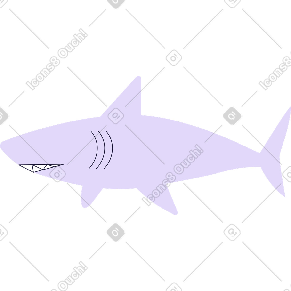 Illustration Requin dans le style Mellow à télécharger aux formats PNG, SVG