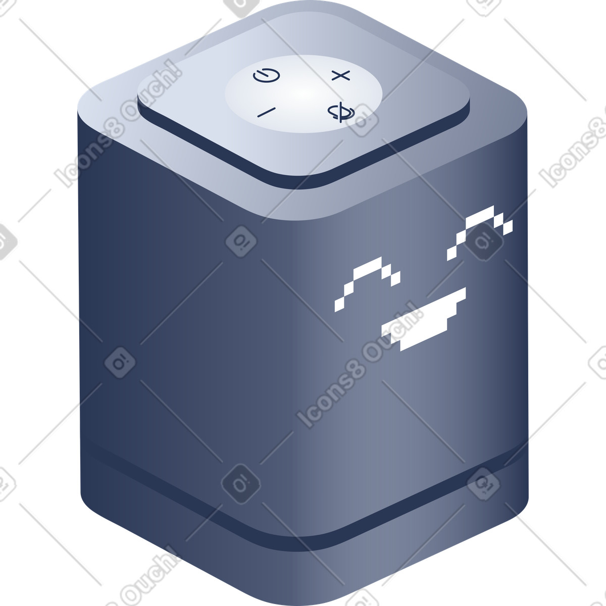 Illustration Haut-parleur intelligent dans le style Lucent à télécharger aux formats PNG, SVG