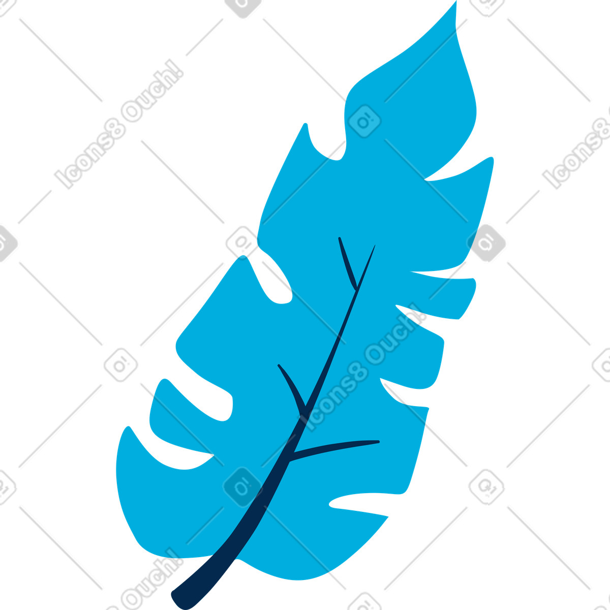 Ilustração de Folha tropical em no estilo Flame para baixar em PNG, SVG