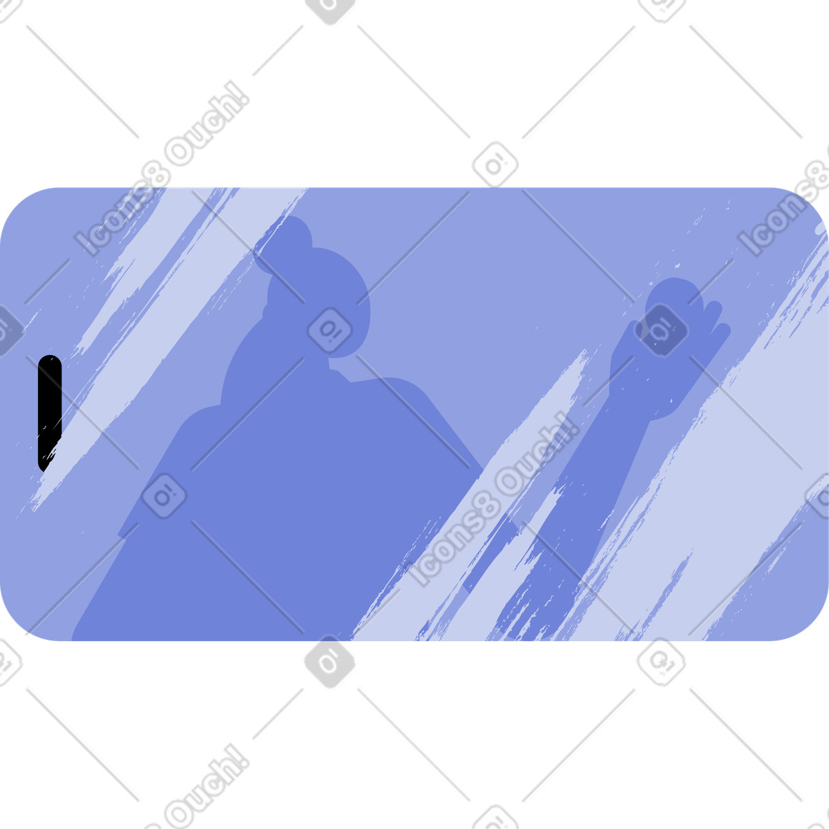 Copertura del telefono con la ragazza illustrazione in stile Juicy scarica in PNG, SVG