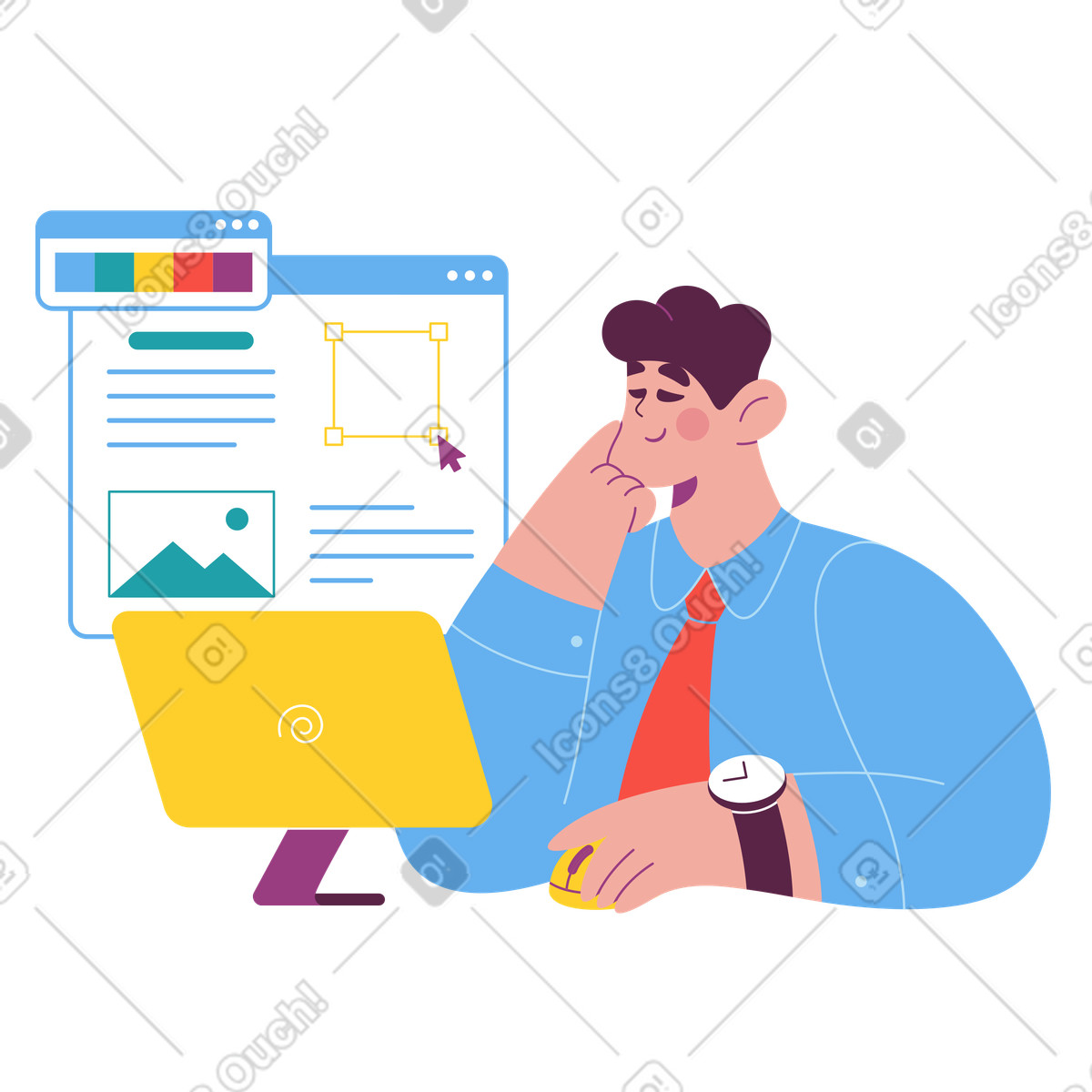 Иллюстрация Веб-дизайн в стиле Sammy — скачать в форматах PNG, SVG
