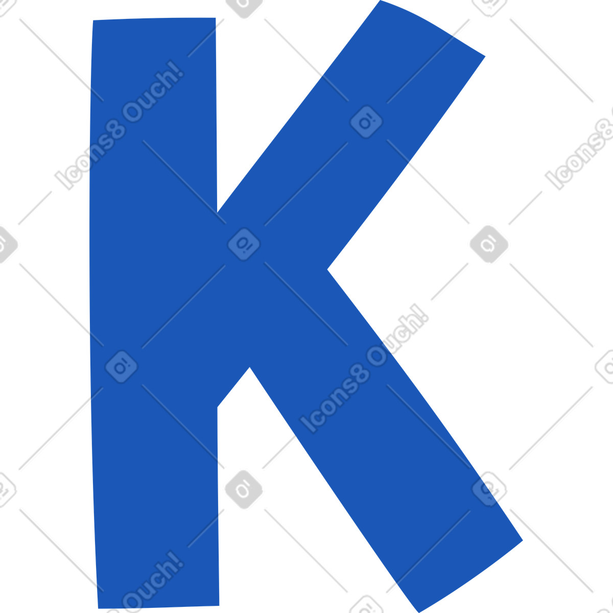Lettera k illustrazione in stile Storyline scarica in PNG, SVG