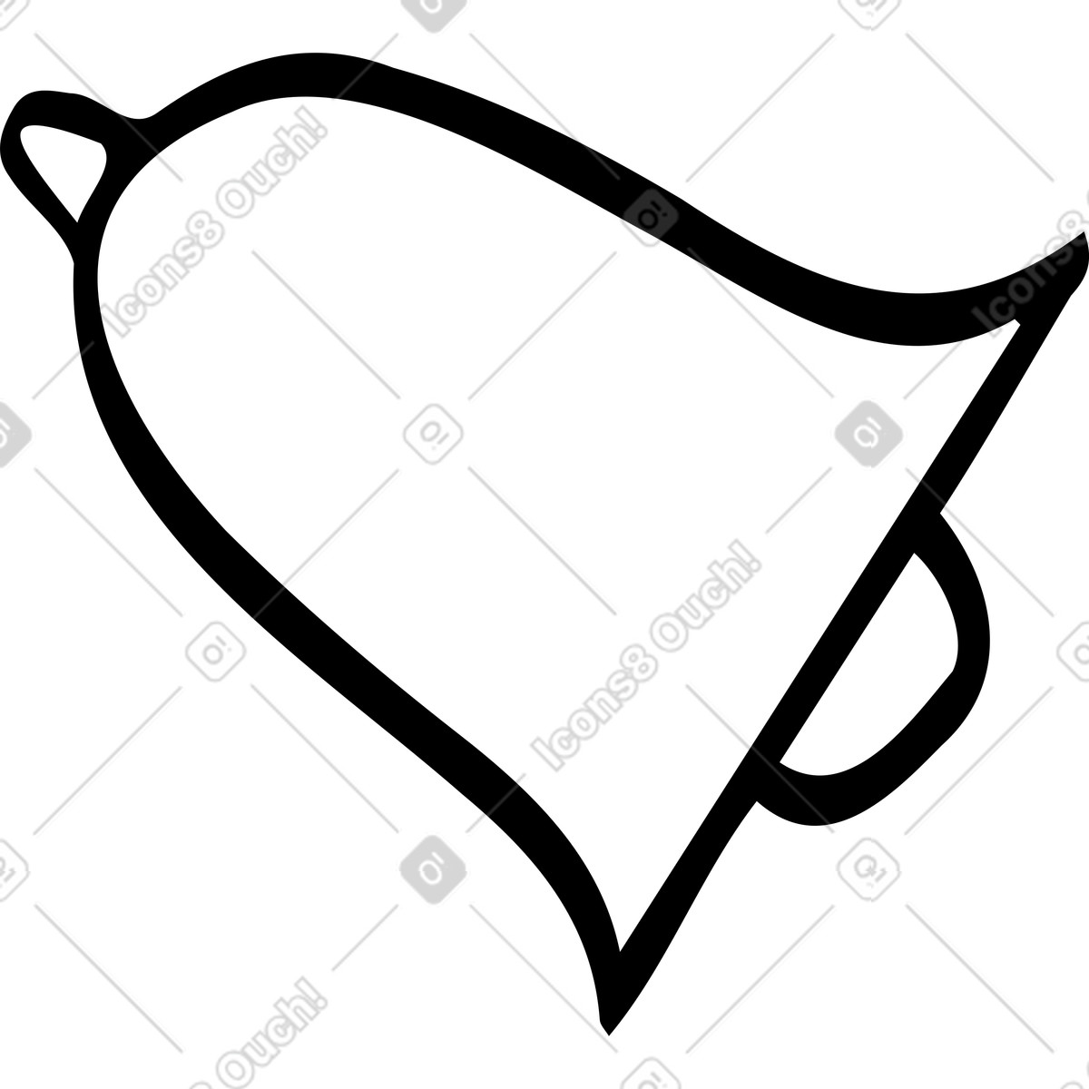 Bell illustration in Journal style download in PNG, SVG
