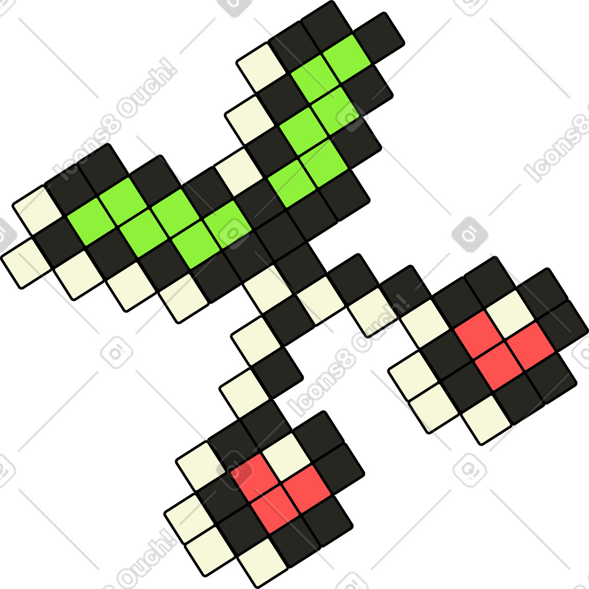 Cherry illustration in Retro style download in PNG, SVG