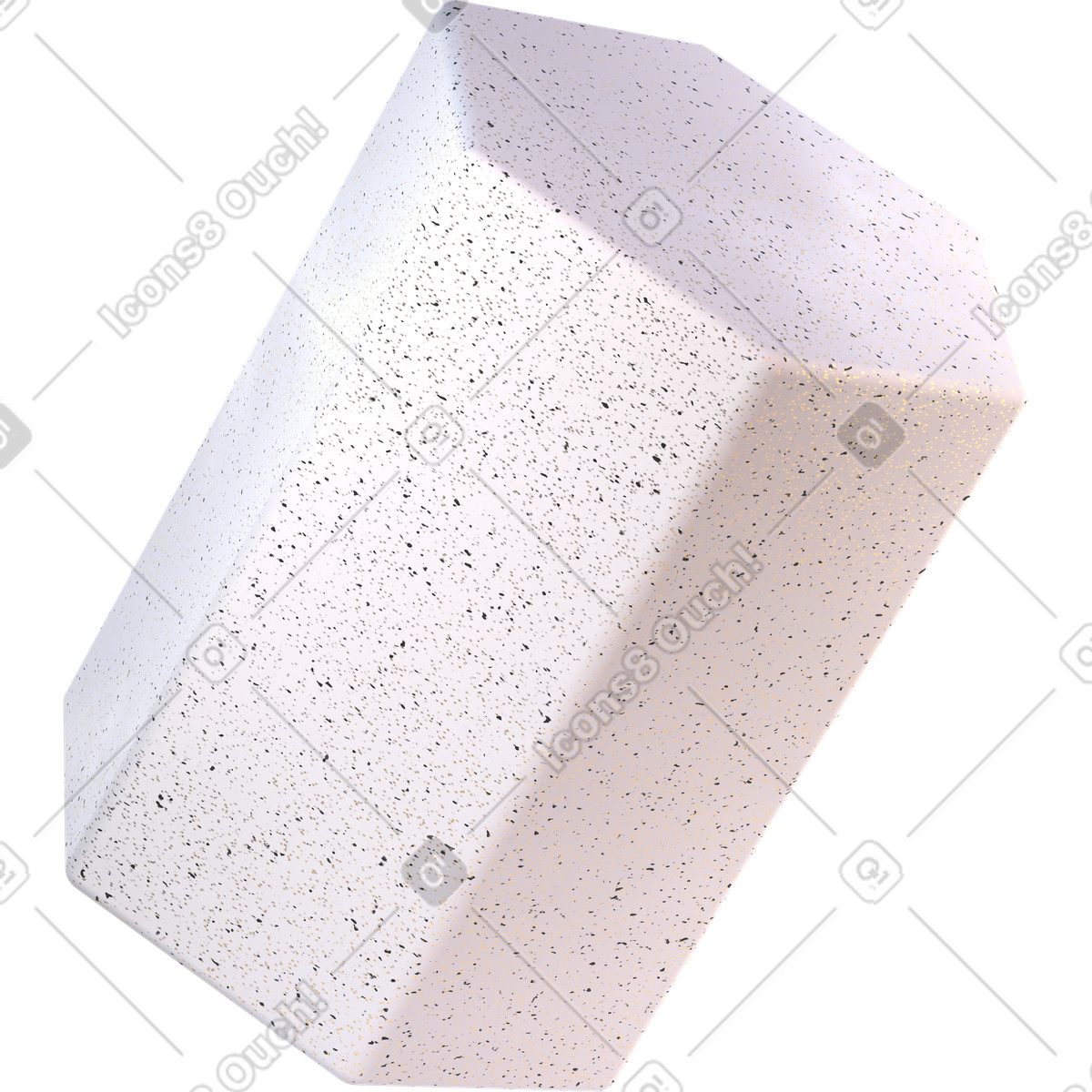 Illustration En béton hexagonal pierre dans le style 3D Glassy à télécharger aux formats PNG, SVG