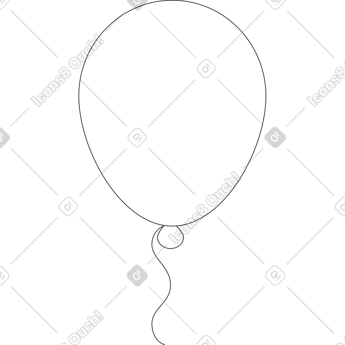 Ilustração de Balão branco em no estilo Isometric para baixar em PNG, SVG
