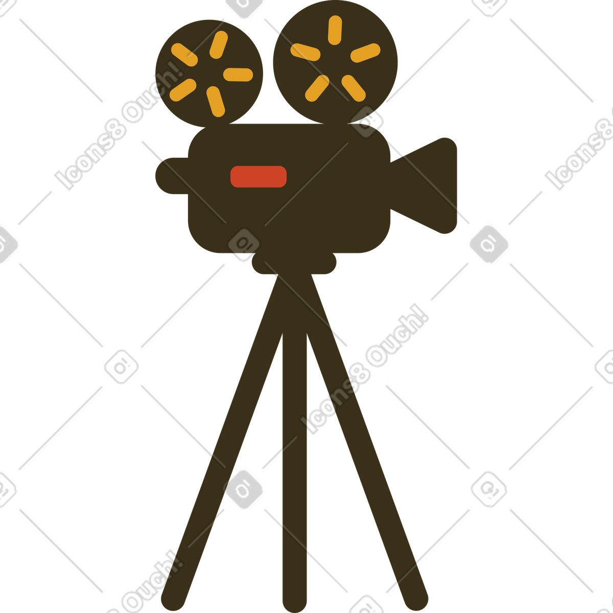 下载 Arabica 风格的 Movie camera 插画，支持 PNG、SVG 格式