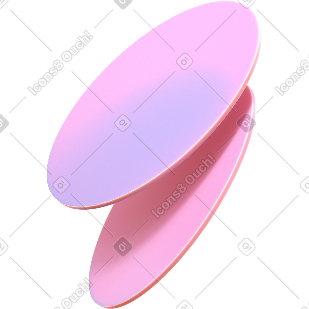 Illustration Disques roses dans le style 3D Glassy à télécharger aux formats PNG, SVG