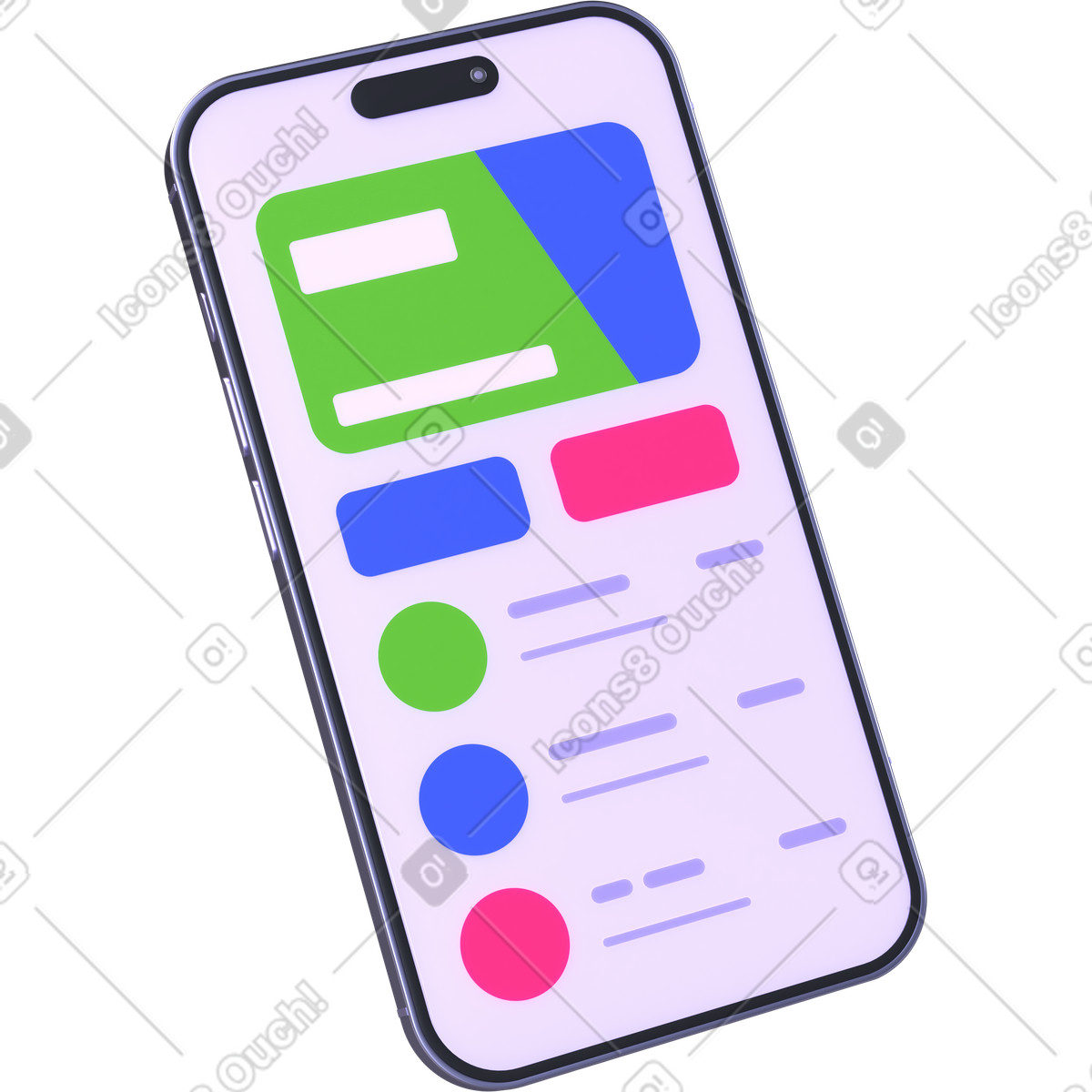 Ilustração de Interface do aplicativo mobile banking, pagamento online e rastreamento despesas. em no estilo 3D Boost para baixar em PNG, SVG