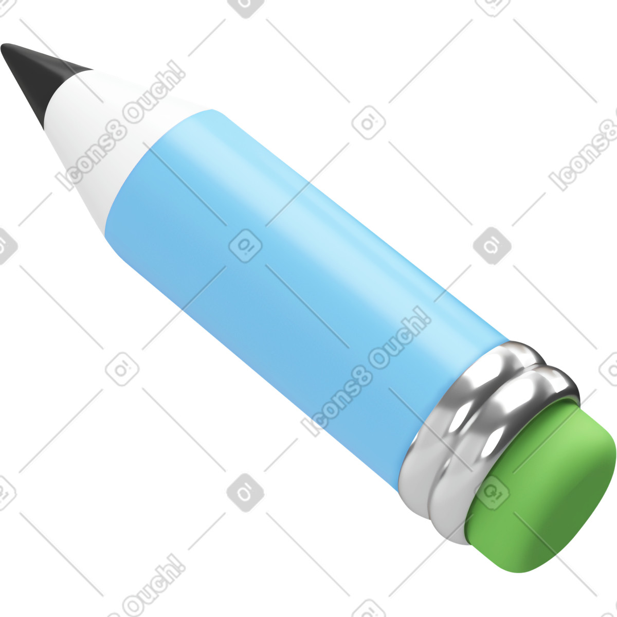 下载 3D Corporate 风格的 铅笔 插画，支持 PNG、SVG 格式
