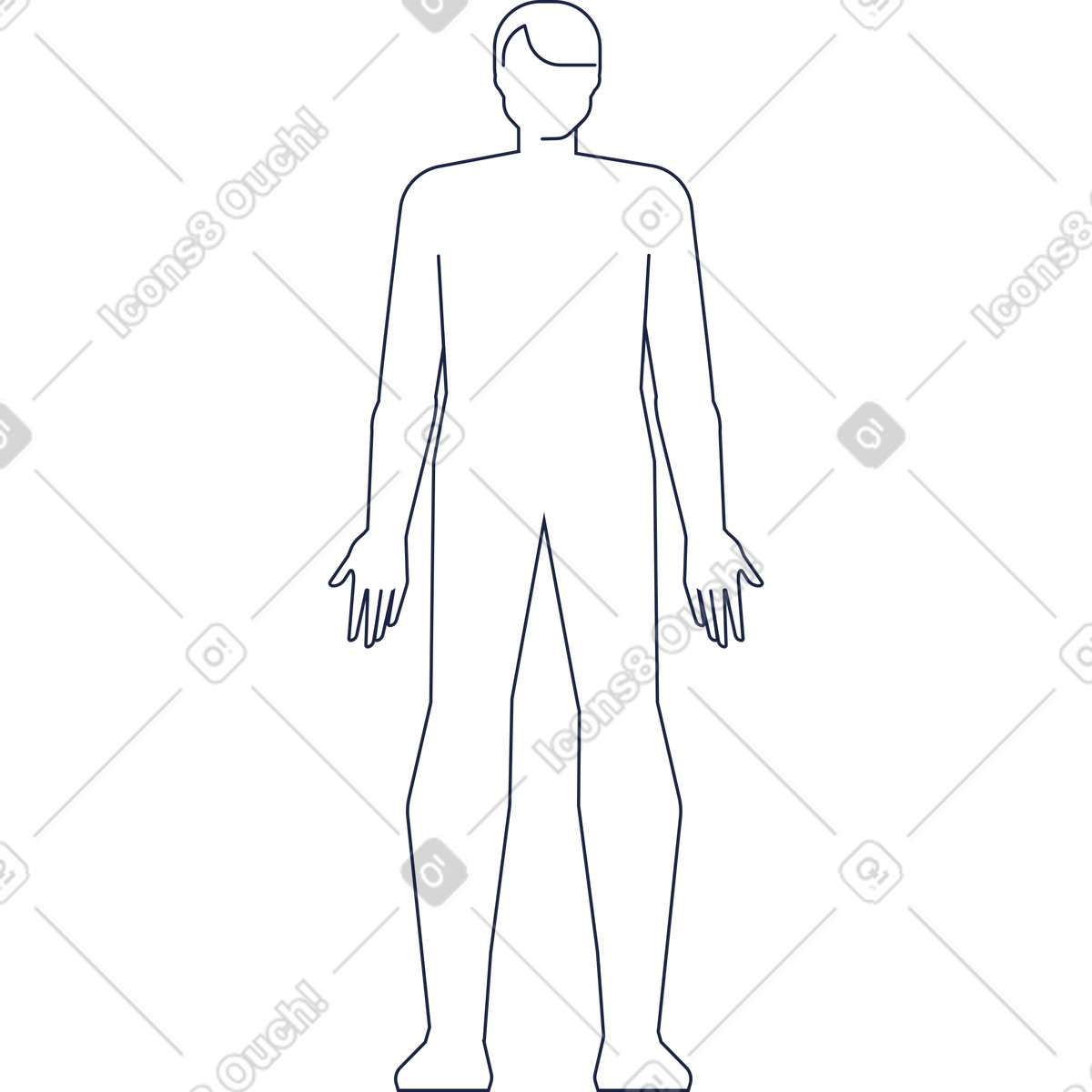 Illustration Humain dans le style Urban Line à télécharger aux formats PNG, SVG