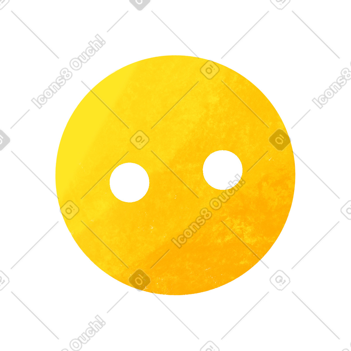 Yellow decorative button-Illustration im Bonbon-Stil als Download in PNG, SVG