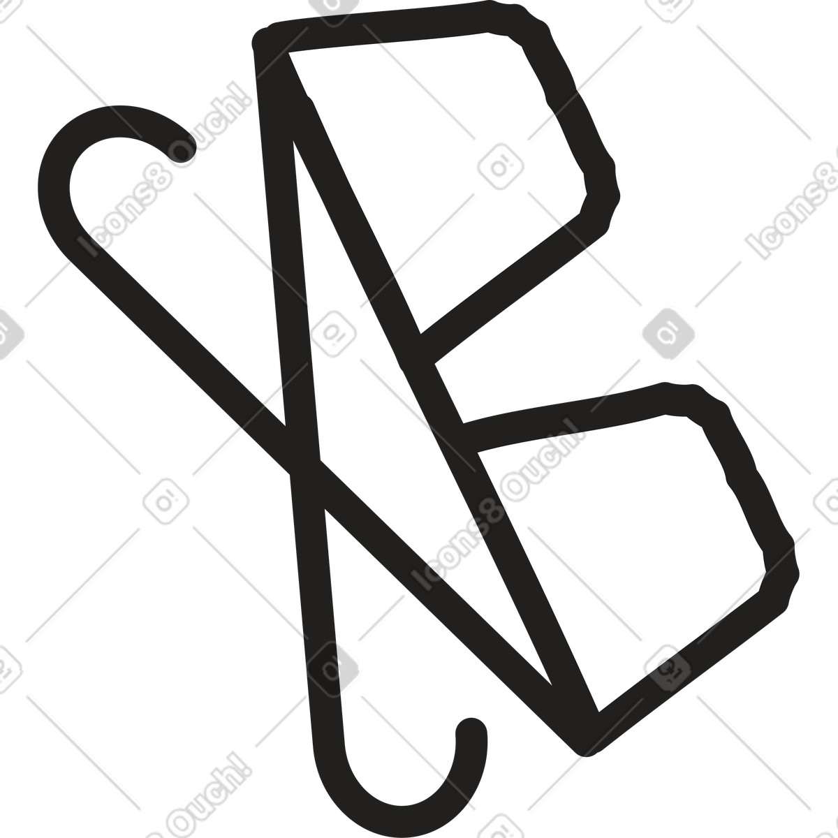 Die brille der frau-Illustration im Dazzle-Stil als Download in PNG, SVG