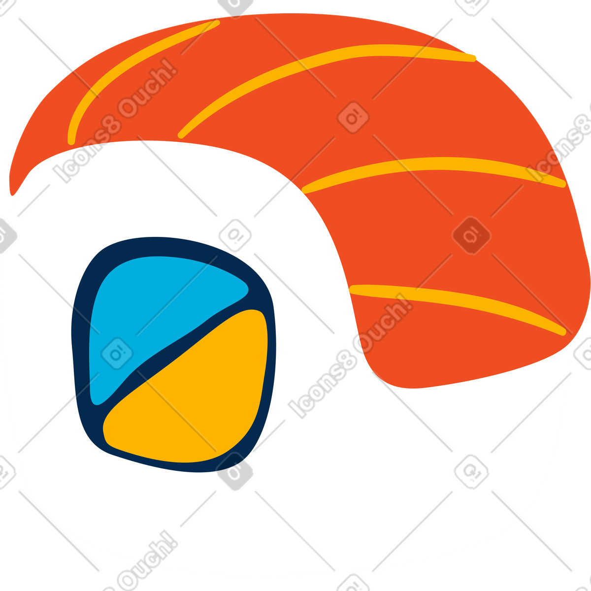 Flame スタイルの Sushi のイラストをPNG、SVG形式でダウンロード