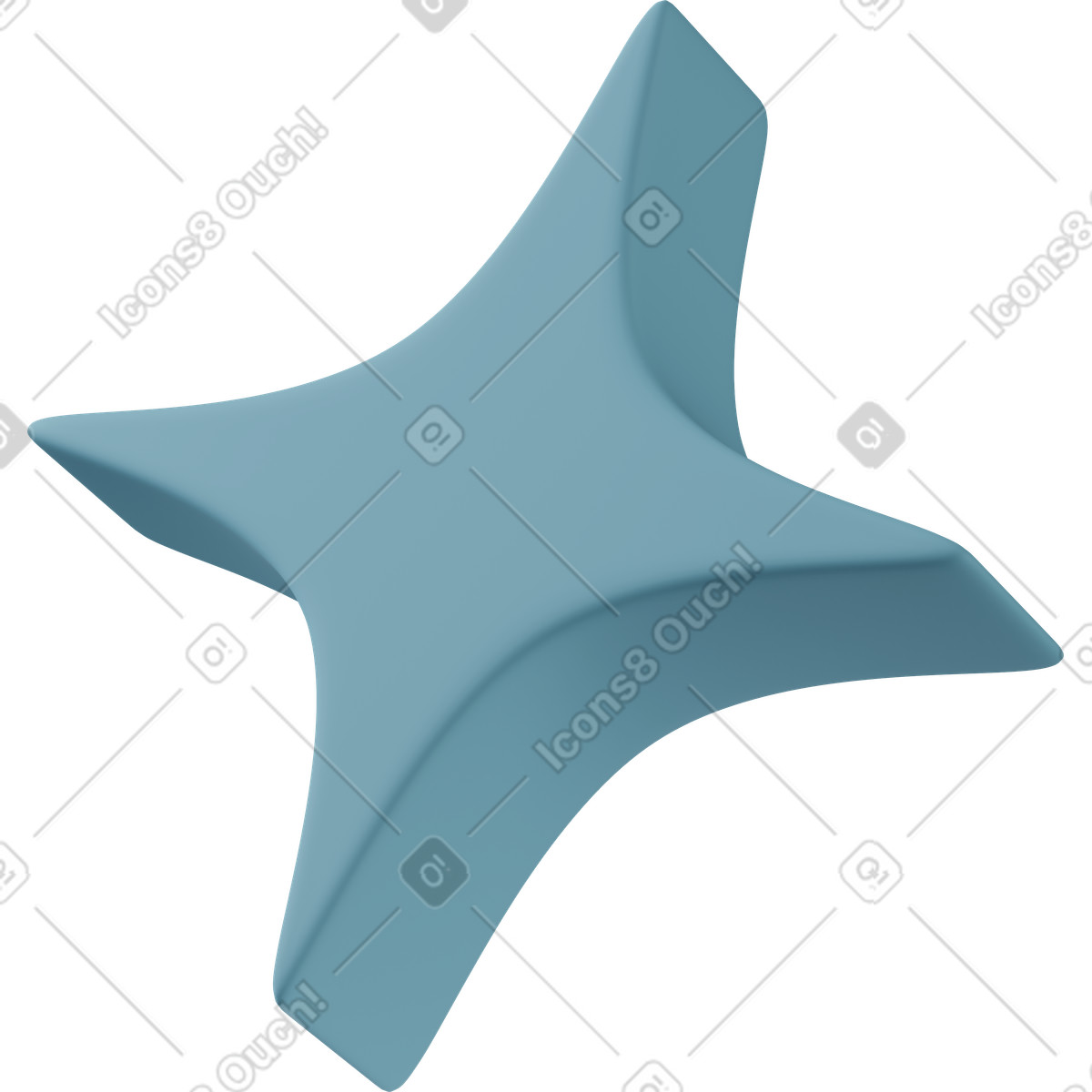 Blue sparkle-Illustration im 3D Casual life-Stil als Download in PNG, SVG