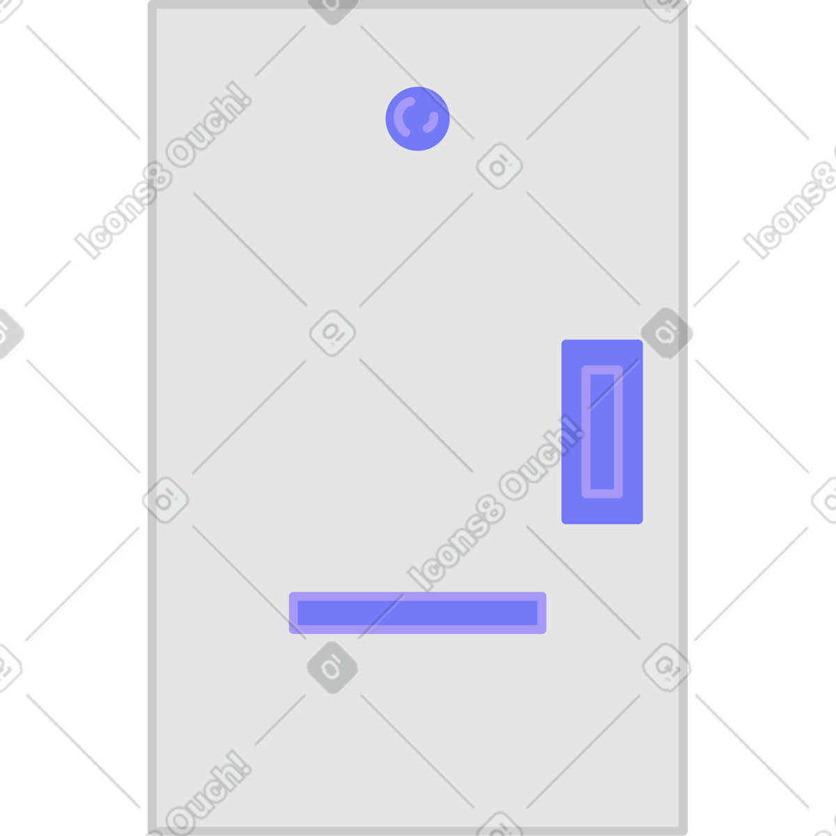 Door illustration in Giggle style download in PNG, SVG