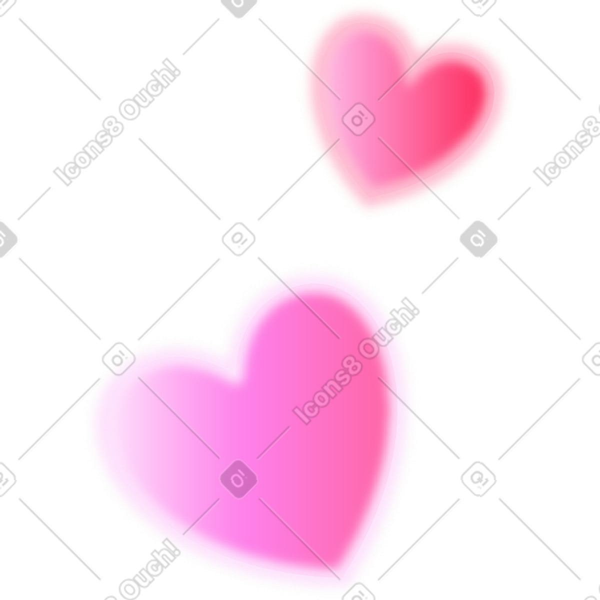 Ilustración Pequeños corazones en estilo Burst a descargar en PNG y SVG