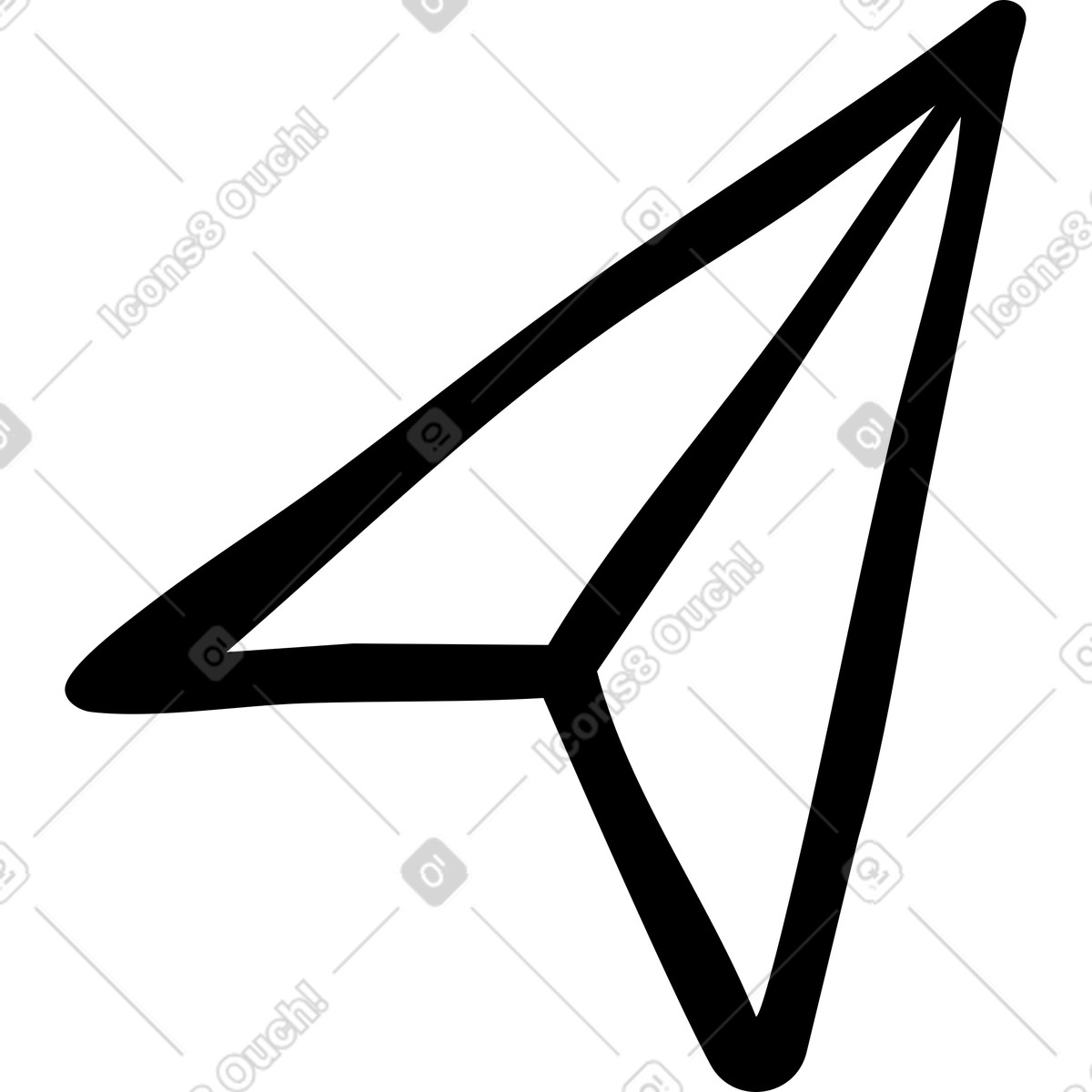 Ilustração de Avião papel em no estilo Journal para baixar em PNG, SVG
