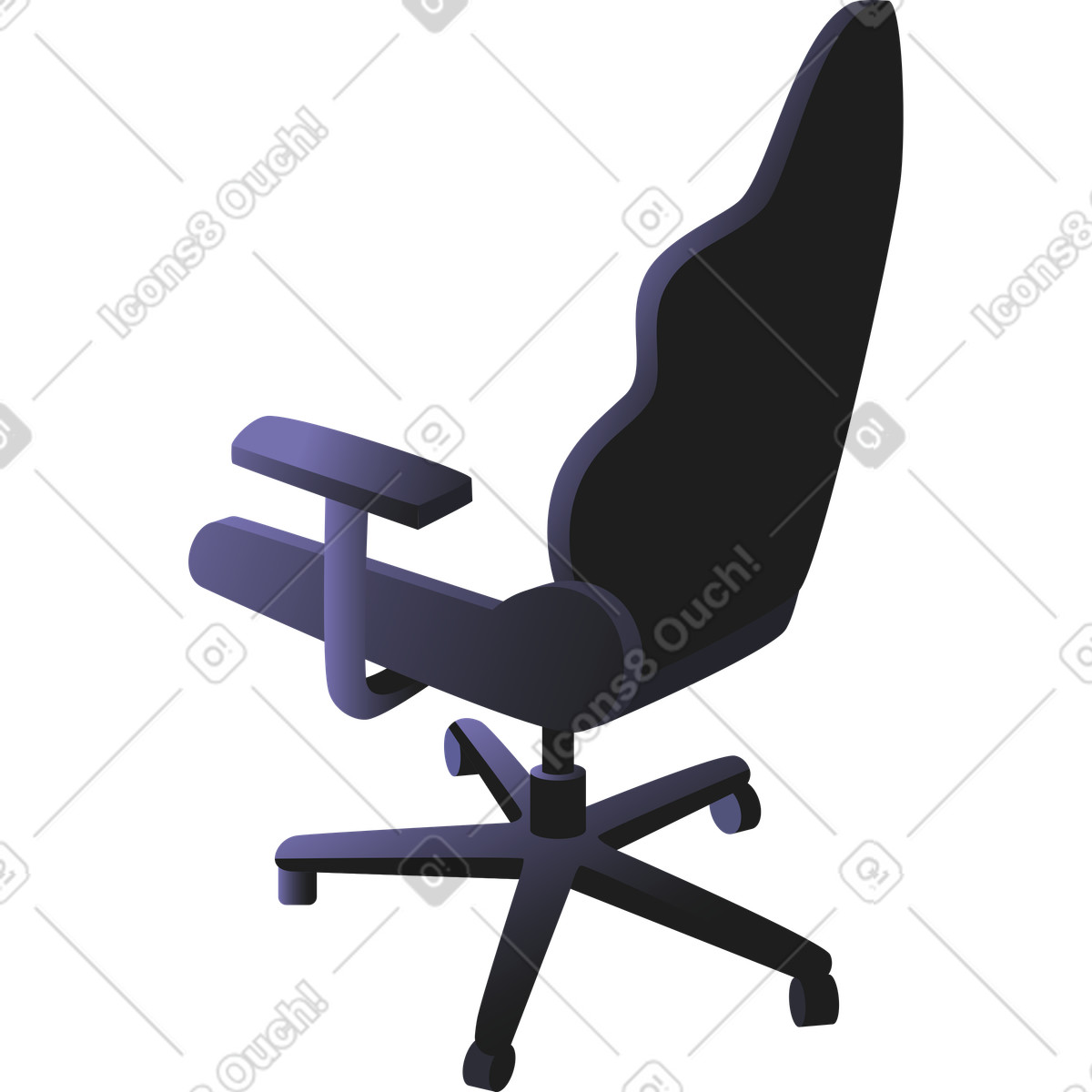 Ilustração de Cadeira em no estilo Coworking para baixar em PNG, SVG