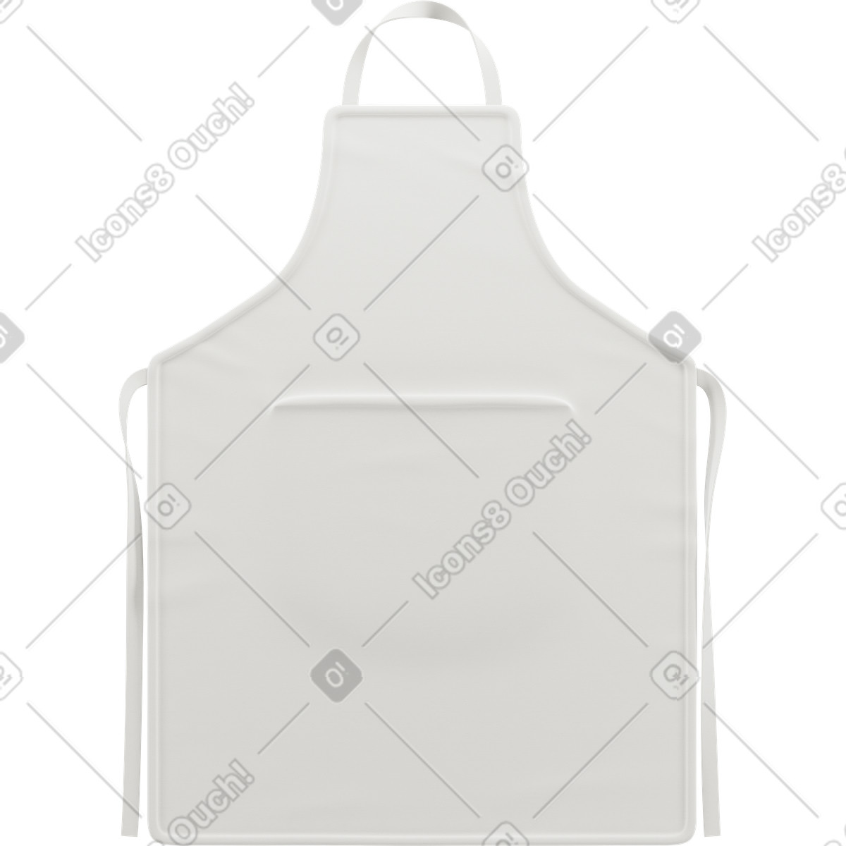 Apron illustrazione in stile 3D Casual life scarica in PNG, SVG
