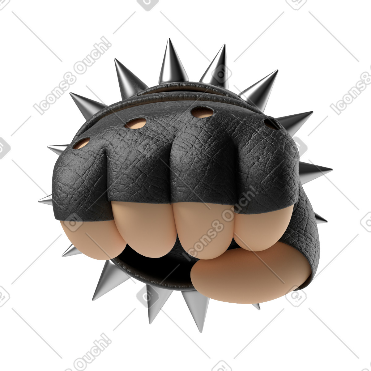 Ilustração de O punho que se aproxima do roqueiro uma mão pele branca em no estilo 3D Hands Fun&Wild para baixar em PNG, SVG