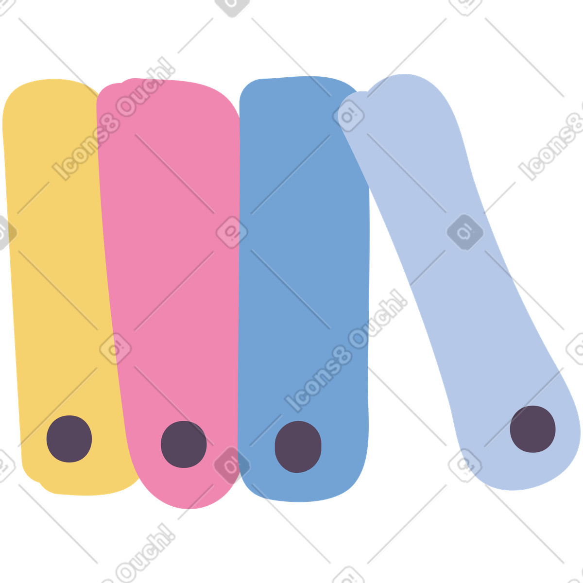 Pluto スタイルの Office folders のイラストをPNG、SVG形式でダウンロード